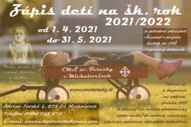 Zápis detí na šk. rok 2021/2022