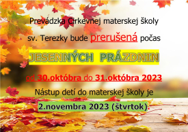 Jesenné prázdniny